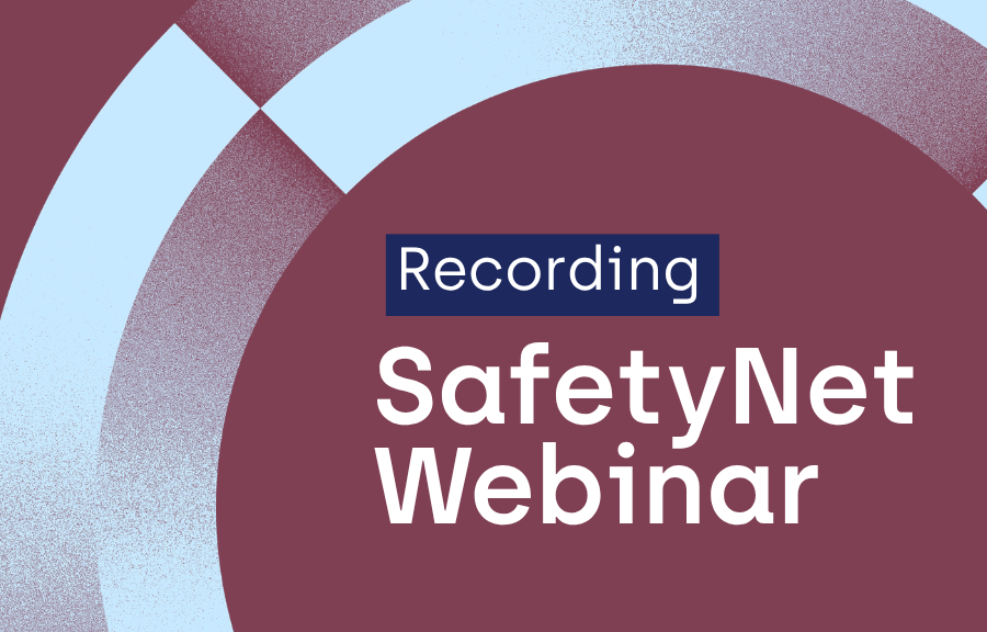 Recording SafetyNet webinar – cover_NIHR PSRC Network